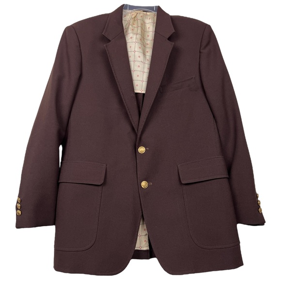 Vintage Jackets & Blazers - Vintage 70’s Dark Academia Brown Oversized Blazer Jacket